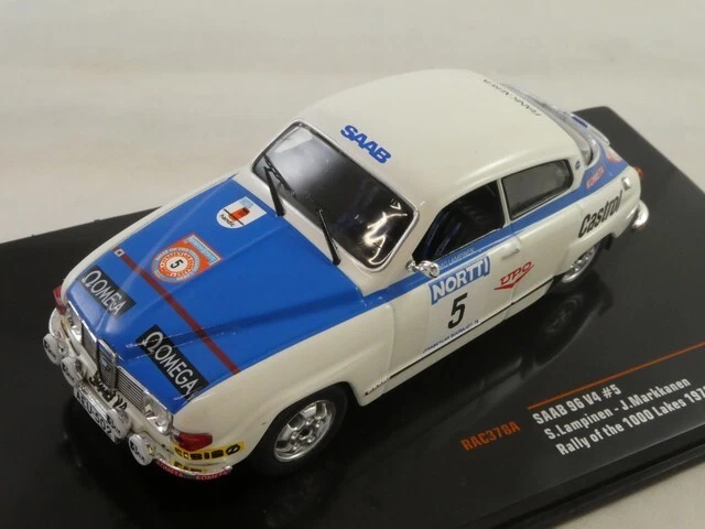 Saab 96 V4 2 Rallye de Suède 1976 Blomqvist Sylvan IXO RAC236 - Miniatures Autos Motos