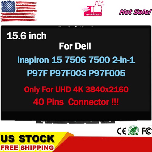 For Dell Inspiron 15 7506 2-in-1 P97F UHD 3840*2160 LCD Touch Screen ...