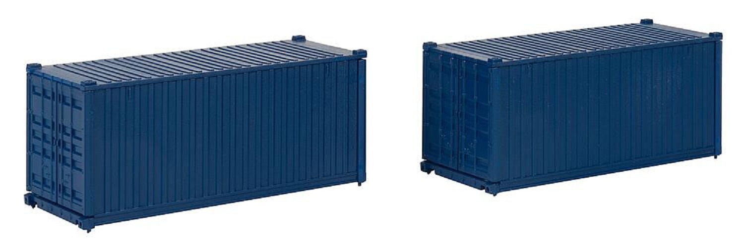 Faller 182054 Spur H0 20' Container, blau, 2er-Set