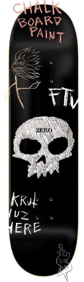 Zero Skateboards Single Skull Skateboard Deck - 8.5