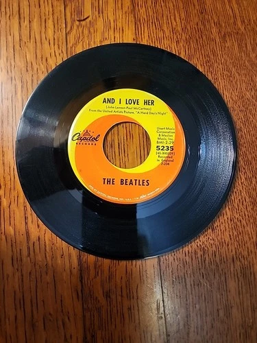Beatles AND I LOVE HER /  IF I FELL (ROCK N ROLL 45/PS) #5235