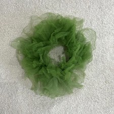 Mardi Gras themed Green Ruffled Tulle tutu skirt accessory size S 
