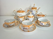 Art Deco Kaffee- / Teeservice Bavaria 1925 &ndash; Seltenes Porzellan Set Vintage