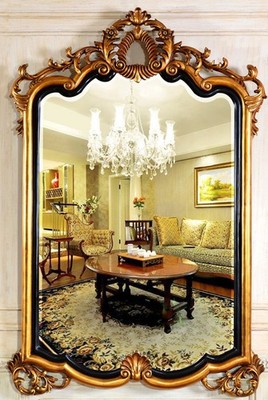 Baroque Grandeur Gold Ornate Floor Mirror   A Statement of Pure Luxury