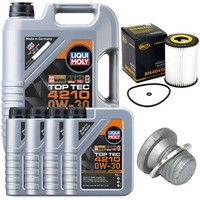MotoröL Filter Set 0W-30 Liqui Moly 9 Liter + Schraube FüR Mercedes M-Klasse CLK