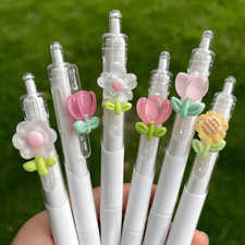 Kawaii 2 PCS Random Gel Pens Cute Flower DIY Office Stationery Supplies ST Tip F