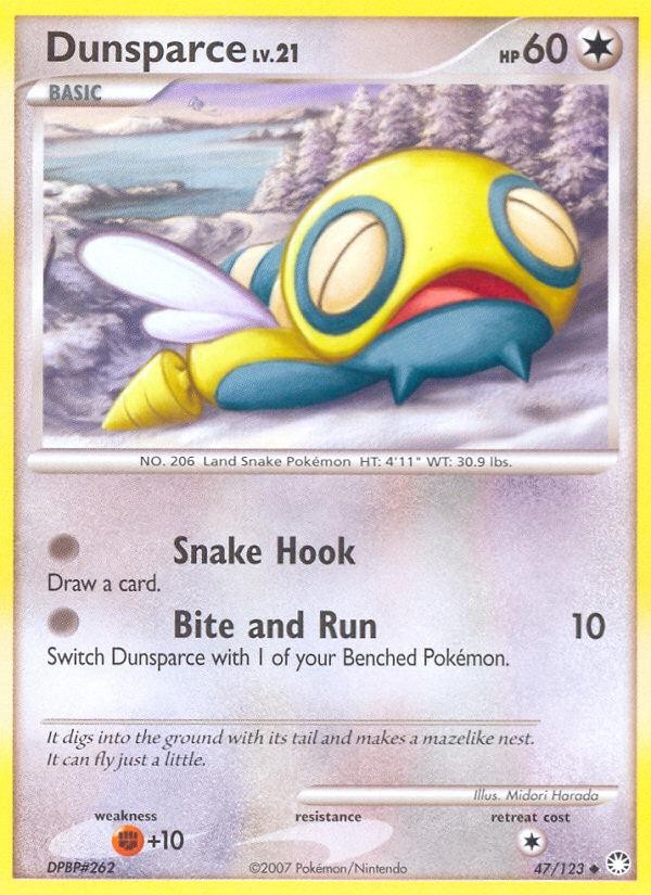 Pokemon Dunsparce (47/129) Mysterious Treasures LP REVERSE HOLO