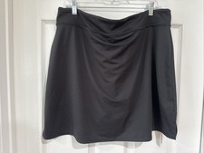 Tranquility Women's 2XL Pull On Activewear Skort Black Tennis Golf Travel