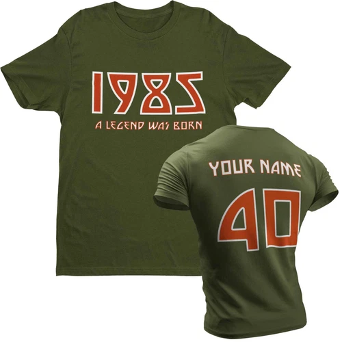 Camiseta 40ª 1985 Nació una leyenda con nombre en la espalda para regalo de cumpleaños 2025 - Imagen 2 de 15
