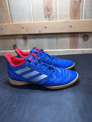 Adidas Predator 19.4 Sala Soccer Shoes Blue Silver Red 3.5 US 3 UK 35.5 EU New