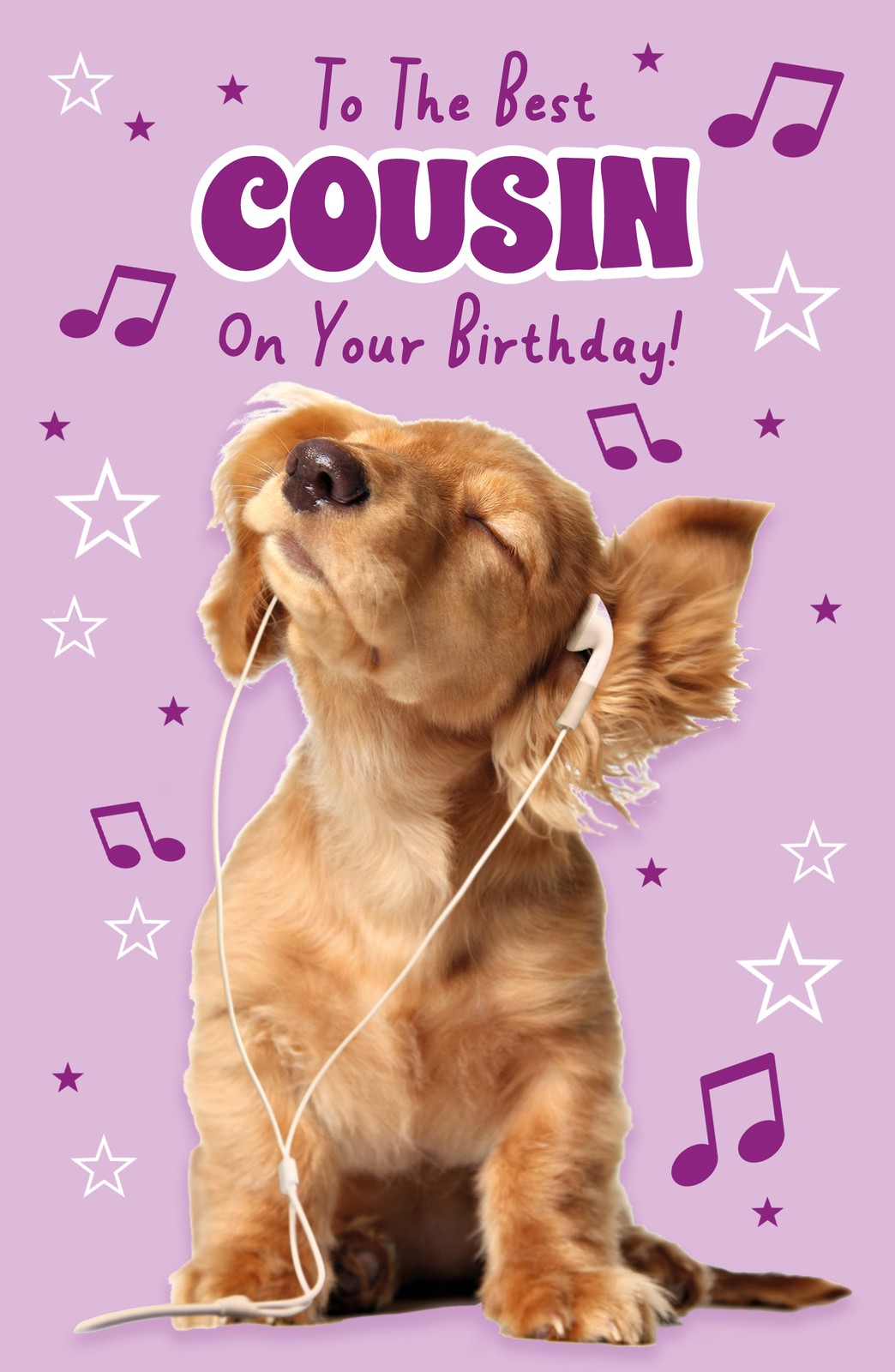 Cousin Birthday Card Female - Foil Finish - Cherry Orchard - 5.2"" x 8.2""