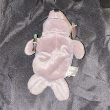 Coca-Cola Seal Bean Bag Plush 1997 Gray Red White Baseball Cap Original