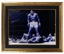 Muhammad Ali Signed & Framed 41.5x51.5 Photo Vs. Sonny Liston Beckett LOA
