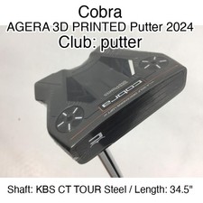 Cobra AGERA 3D PRINTED Putter 2024 putter Putter 34.5" KBS CT TOUR Steel Right-H