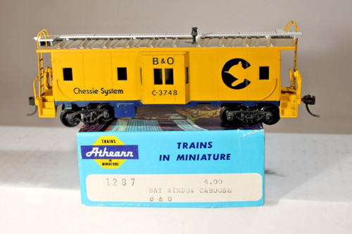 Caboose ventana bahía escala HO Athearn B&O C-3748 amarillo 1287 | Zustand: Used