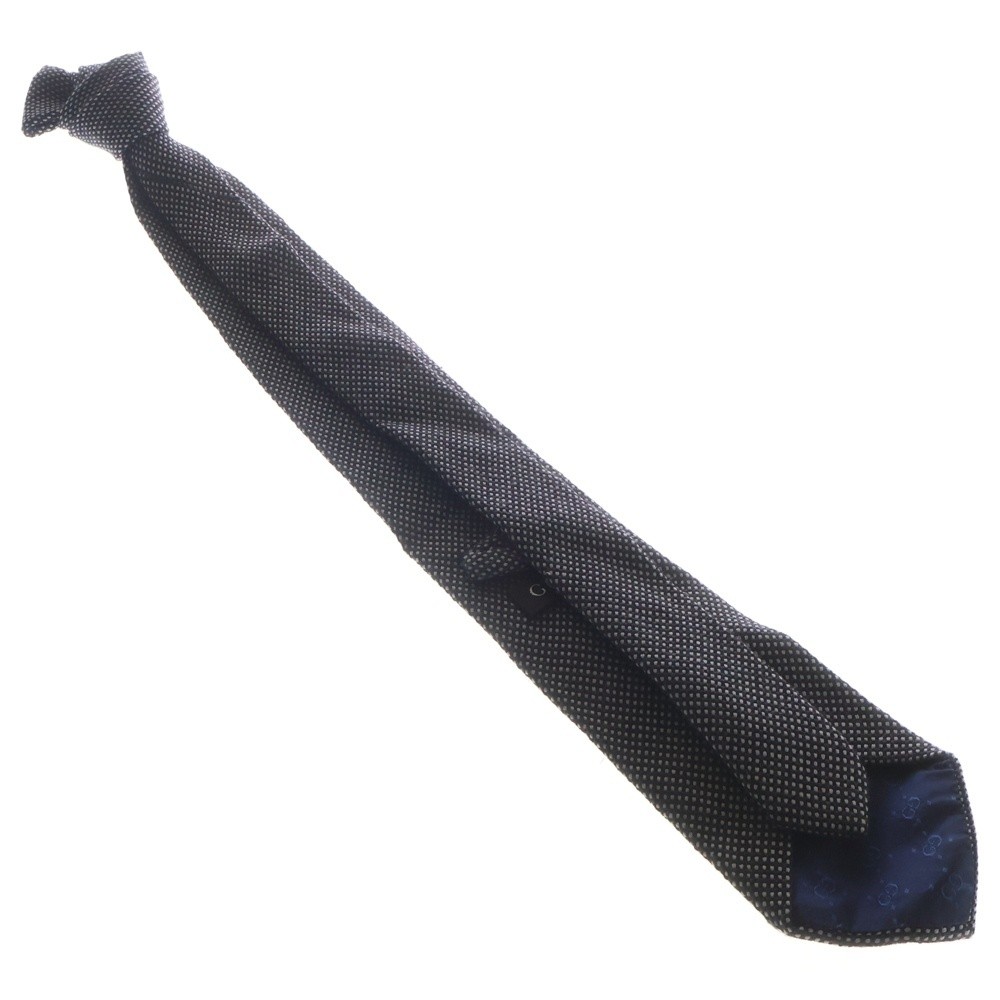 Gucci Microdot All Over Pattern Wool Tie Gray - image 2
