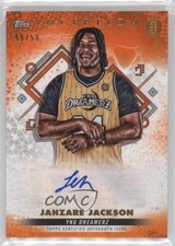 2022 Topps Inception OTE Overtime Elite Orange 48/50 Jahzare Jackson Auto 12ty