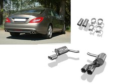 Duplex Sportauspuff Mercedes CLS C218 2x90mm rund scharf abgeschrägt Duplex Sportauspuff Mercedes CLS C218 2x90mm rund scharf abgeschrägt