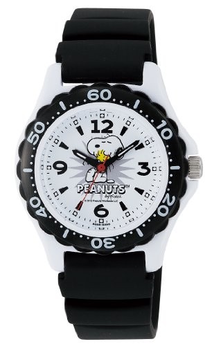 Citizen Q&Q Watch Analog Snoopy Waterproof Urethane Belt AA96-0016 White × Black