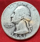 1951-D WASHINGTON QUARTER 90% SILVER BEAUTIFUL Free Shipping