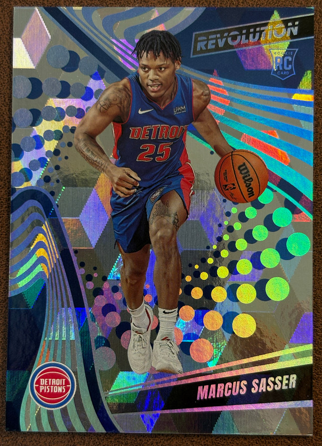 Marcus Sasser 2023-24 Panini Revolution 32/50 Hyper Cubic RC Pistons #126