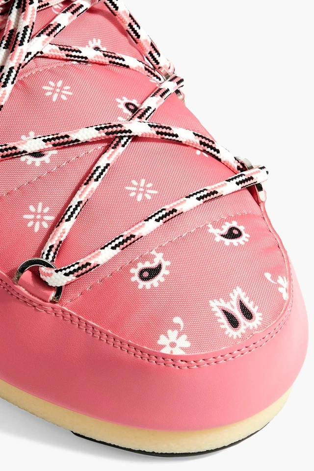 RRP€395 ALANUI X MOON BOOT Snow Boots US9.5-10 EU41-42 UK7.5-8 Pink Bandana - Image 3 of 4