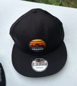 New Era Black Snapback Hat Adjustable One Size “Make Today Amazing” Patch