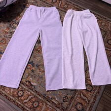 2- Wide Leg Sweatpants Women Straight Leg Loose Baggy Size Large