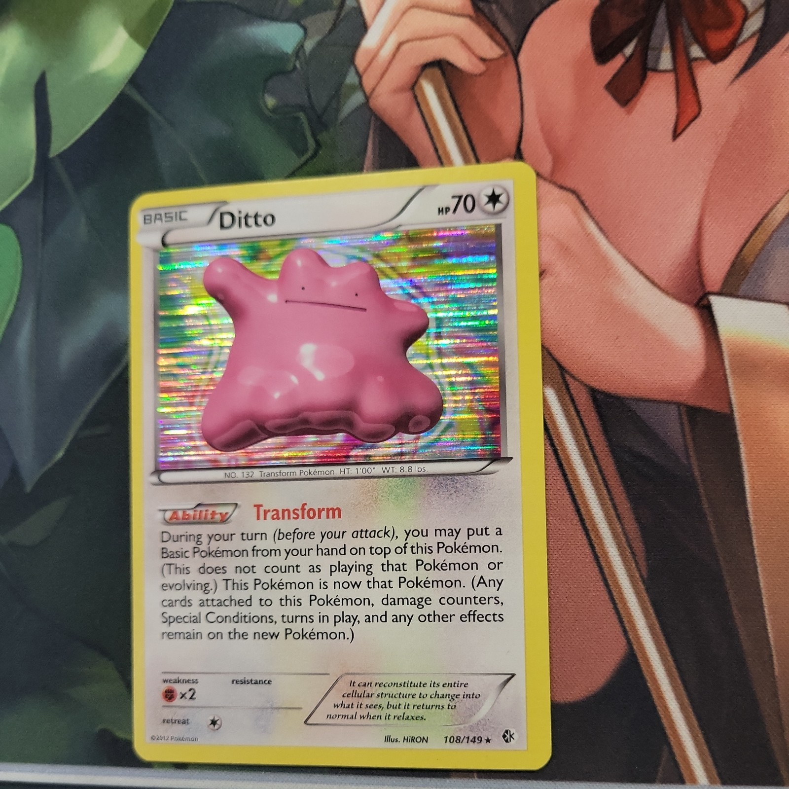 Pokémon TCG Ditto Holo Rare Card 108/149 Boundaries Crossed