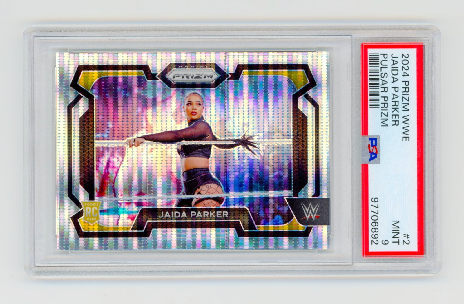 Panini Prizm WWE 2024 | Jaida Parker Pulsar /499 PSA 9 #2 ROOKIE CARD