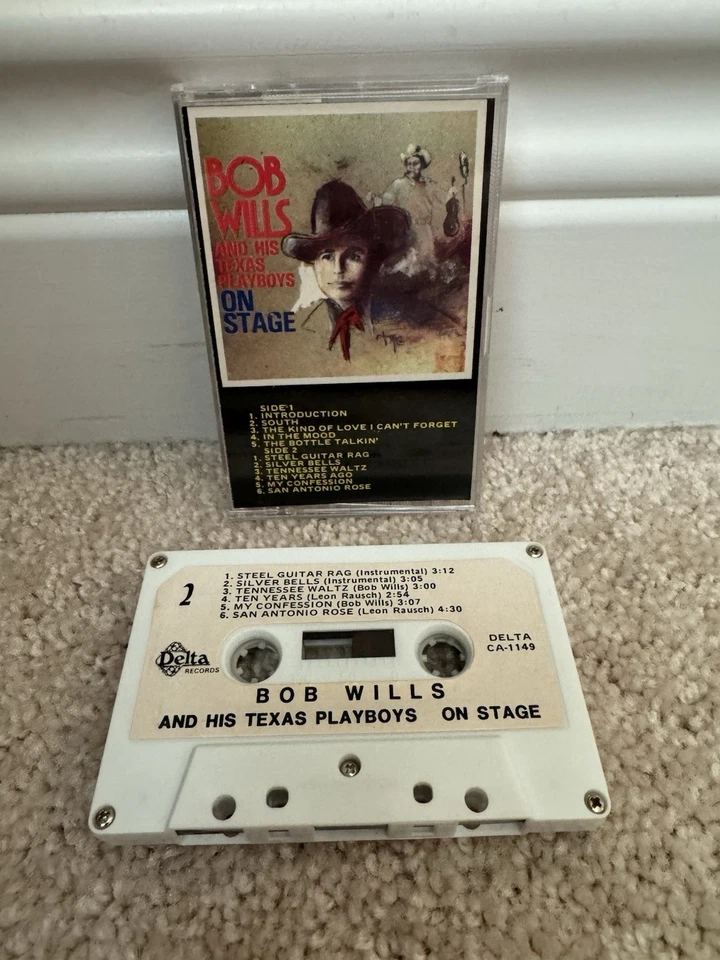 Bob Wills & His Texas Playboys – On Stage Cassette Tape Vintage Western Swing Foto 2 de 4