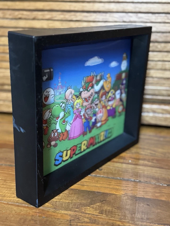 超级马里奥 3D 灯罩阴影盒悬挂图片任天堂 — 第 3/4 张图片