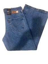 Levi Premium Twisted Baggy Wide Leg Jean, Blue Choose Size