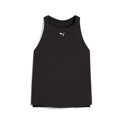 PUMA Cloudspun Racerback Crew Neck Athletic Tank Top Womens Black Casual  Athlet