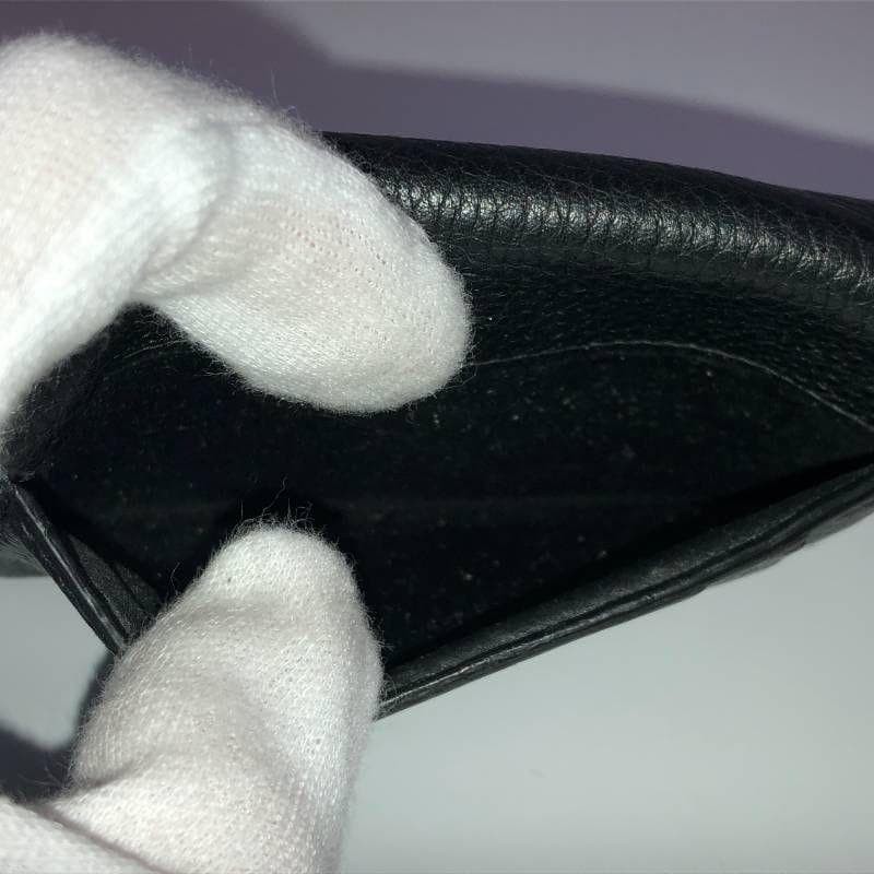 Bottega Veneta Sanji Herman Leather Card Case Black thumbnail 6