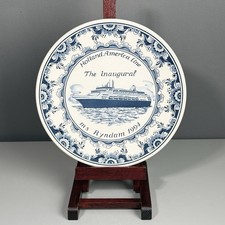 Holland America Line MS Ryndam 1994 Inaugural Delft Plate Royal Goedewaagena