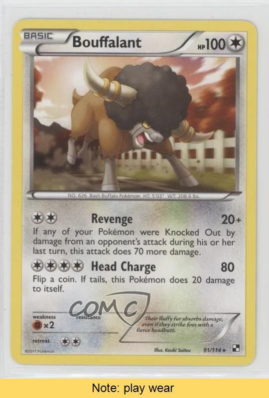 Bouffalant Pokemon Black & White #91 READ 0q4