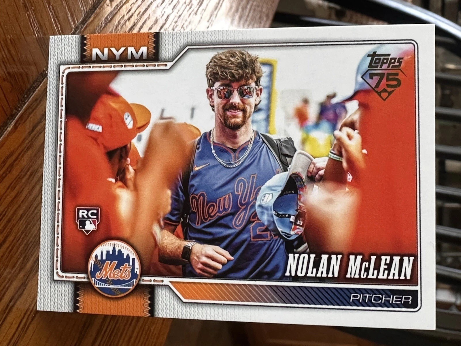 2026 Topps Series 1 Golden Mirror Image Variation #214 Nolan McLean RC Mets SSP