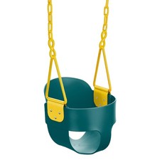 Deluxe High Back Full Bucket Toddler Swing with Exclusive Chain  Triangle Di...