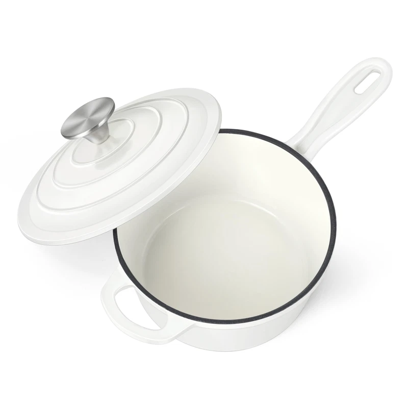Hasteel 3 Qt Cast Iron Saucepan Enamel Dutch Oven Lid Small Non Stick Pan For
Opens in a new window
