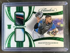 2025 Panini Flawless Agustin Ramirez Dual Patches Emerald Rookie RC #/5 Marlins