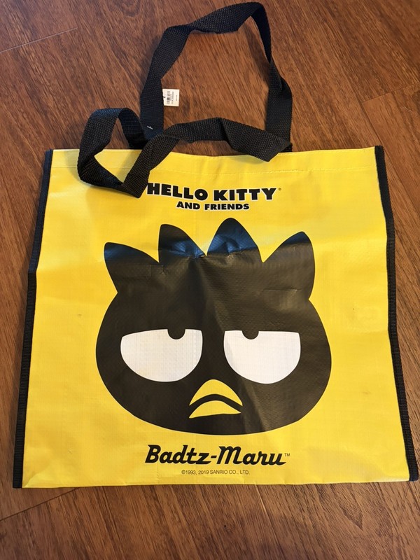 World Market Hello Kitty Badtz-Maru Limited Edition Reusable Shopping Tote Bag