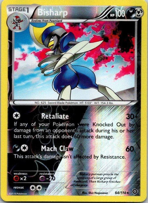 LP Bisharp 64/114 Reverse Holo  XY - Steam Siege