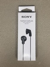 NIB Sony MDR-E9LP Wired Black Stereo Headphones Fashion Earbuds