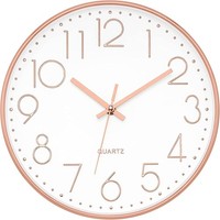 Wanduhr Ohne TickgeräUsche Lautlos Quarz Uhr 30 Cm RoséGold