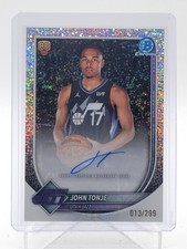 JOHN TONJE 2025-26 BOWMAN CHROME SPECKLE ROOKIE AUTO /299 #BCA-JE Q6633