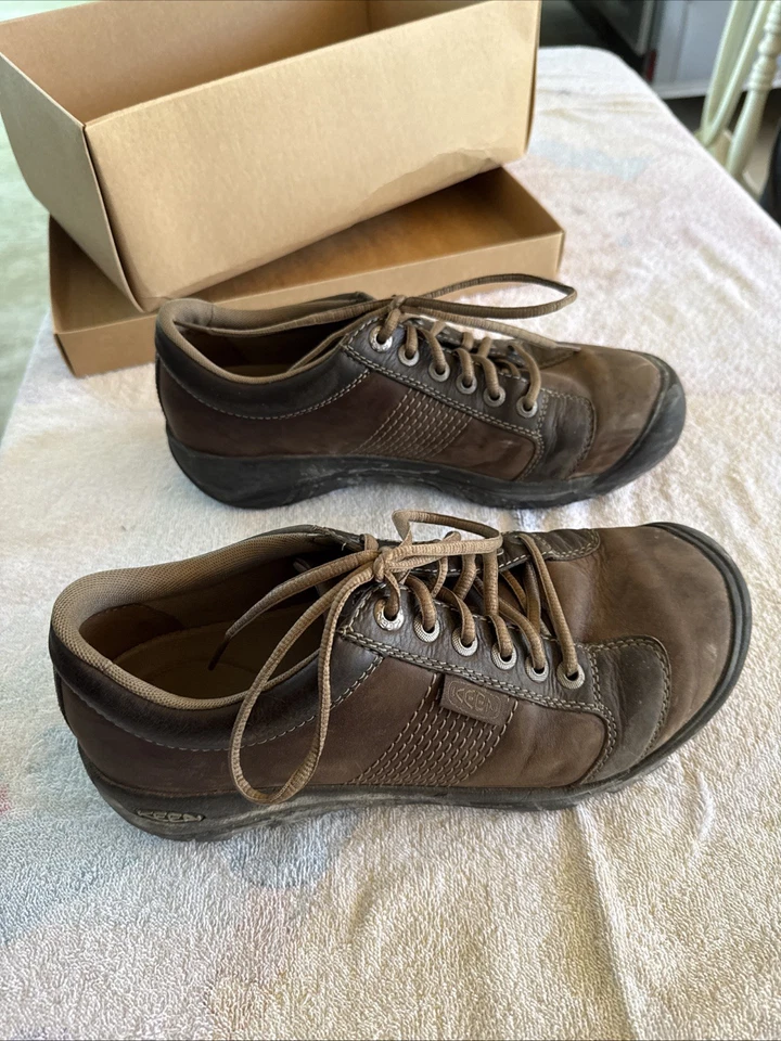 Мужские повседневные коричневые кожаные туфли на шнуровке KEEN Austin - Изображение 2 из 4