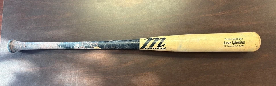 SAN DIEGO PADRES JOSE IGLESIAS 2025 Game Used Cracked Marucci Bat LONGTIME MLB - Image 1 of 4