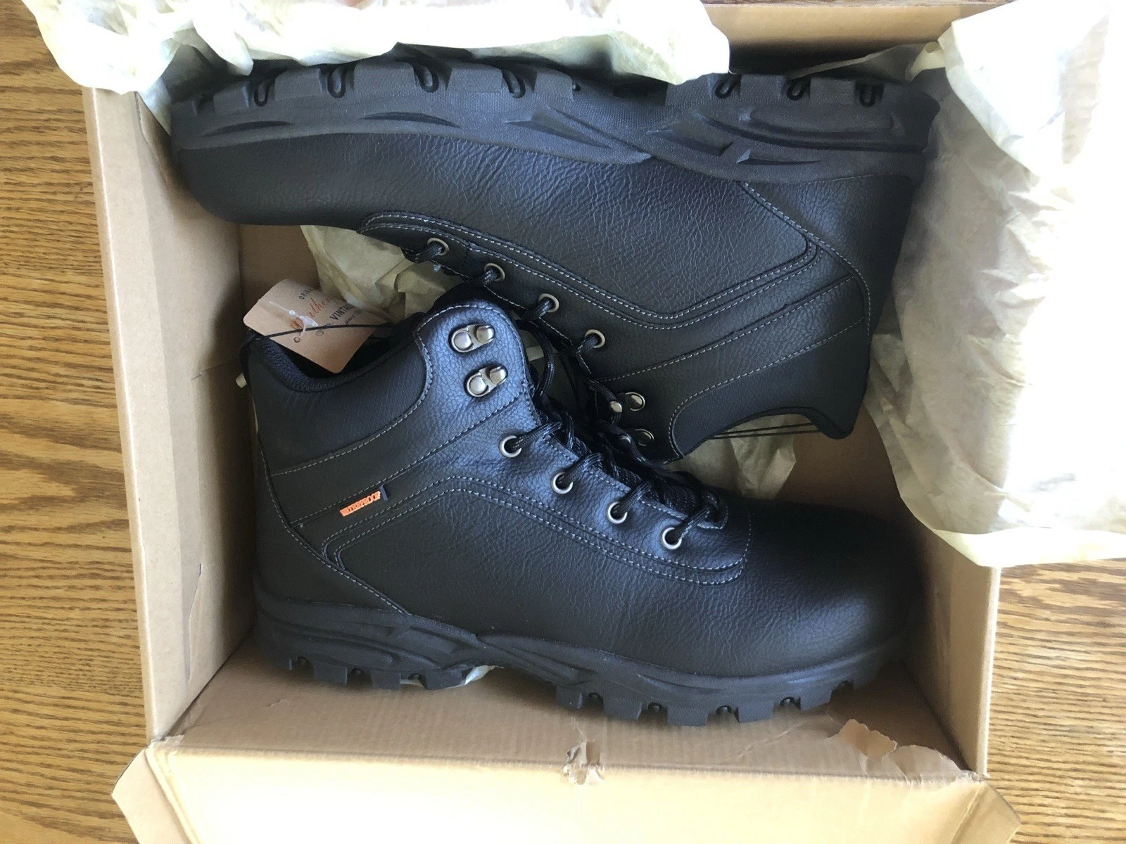 Original Weatherproof Vintage Mens Jace Hiker Boots Shoes Size 12M Color Black