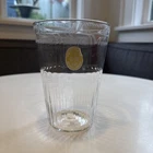 Blenko Williamsburg Restoration Blown Flip Glass Etched w/ Original Sticker